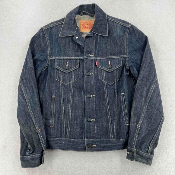 Levi's Men's Blue Denim Jacket Trucker Collared Button Up Long-sleeve Size Small